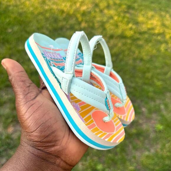 Reef‎ Little Ahi Toddler Flip Flop Beach Sandals Size 7/8 - Picture 9 of 12